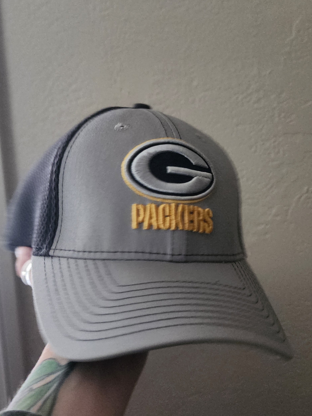 Green Bay Packers Gray & Yellow Fitted Cap
